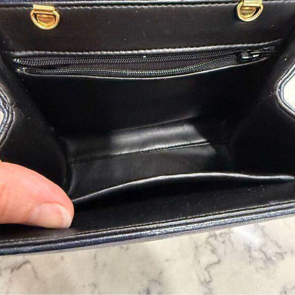 Classic Vintage Elegant Navy brass minibag Handbag - Picture 8 of 15